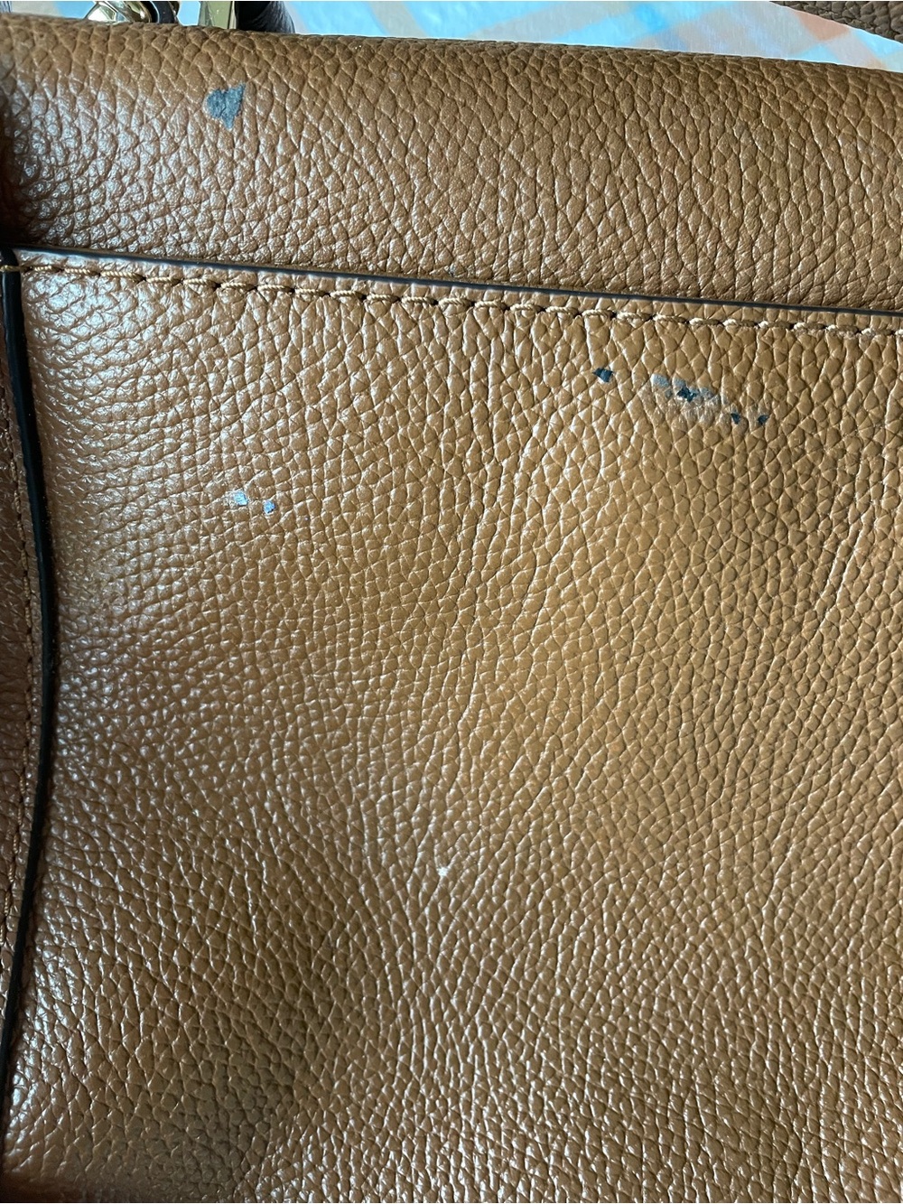 Michael Kors Brown & Yellow Woven Leather Satchel - Picture 4 of 11